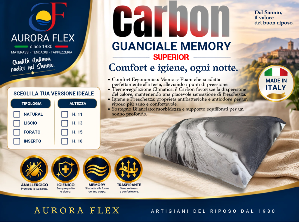 cuscino memory Carbon